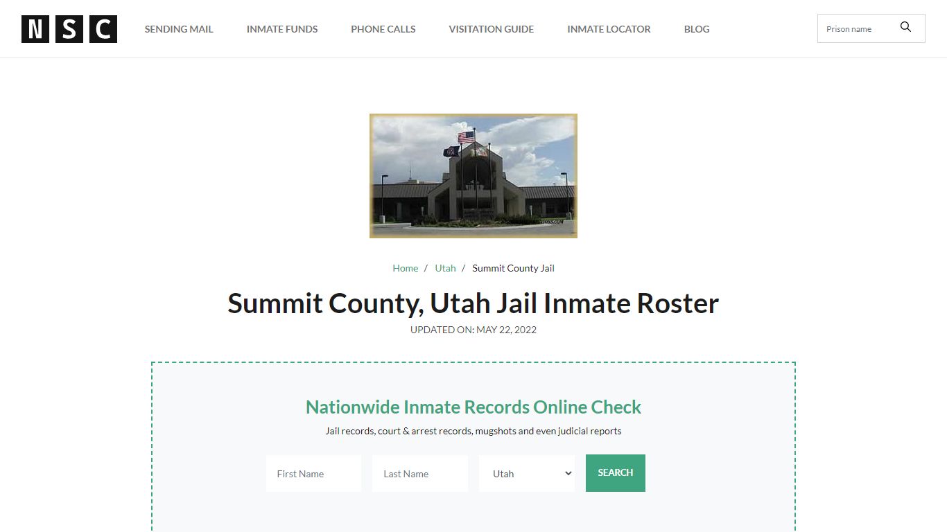 Summit County, Utah Jail Inmate Roster